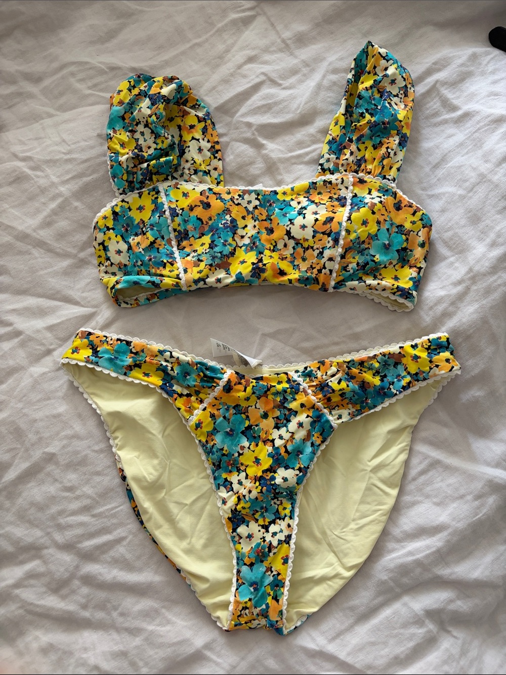 L*Space Giselle Floral Bikini Top with matching bottom